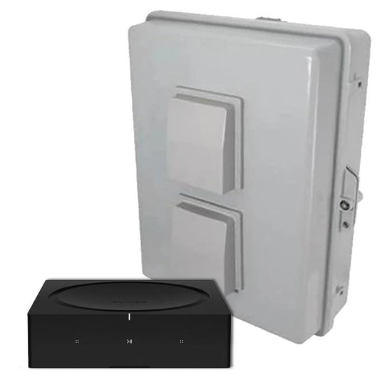 AmpShell Grey Outdoor Enclosure & Sonos Amp Bundle